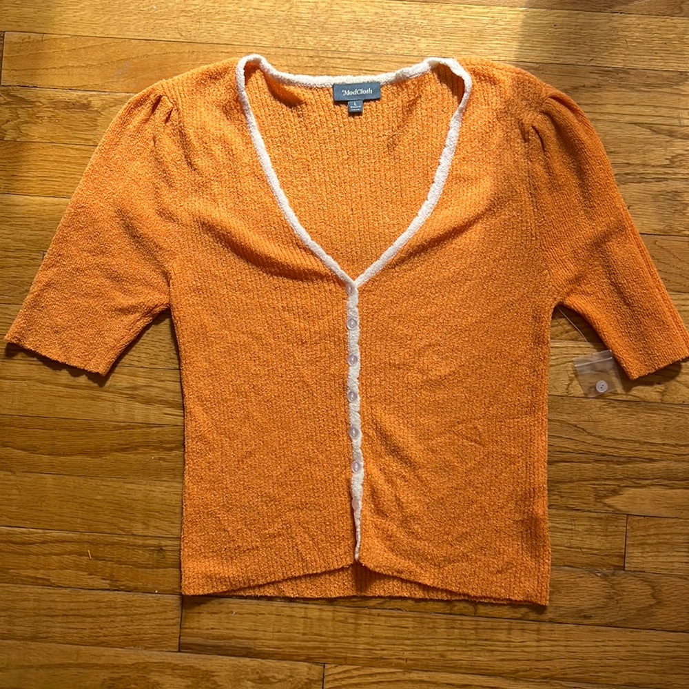 Orange ModCloth Grandma Y2K sweater